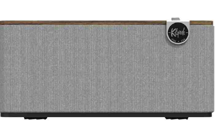 Klipsch - The One Plus Premium Tabletop Bluetooth Speaker with Broadcast Mode – Walnut